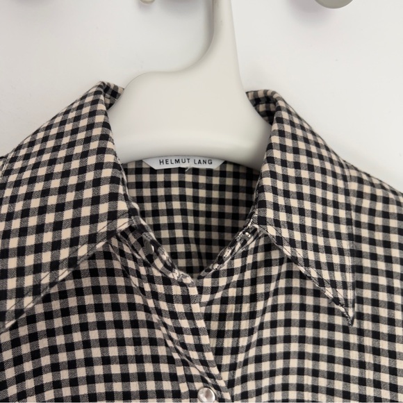 HELMUT LANG
Plaid Print Long Sleeve  snap button down shirt size S - Picture 4 of 11
